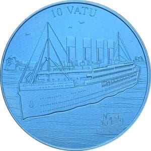 2018 $10 Titanic Titanium Tuvalu Coin