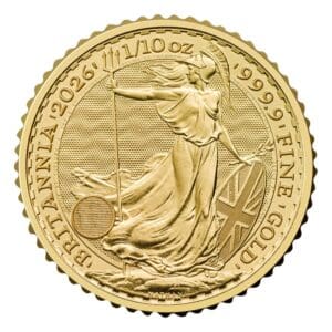 2026 1/10 oz Great Britain Britannia .9999 Gold BU Coin