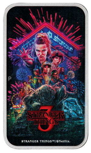 2026 Stranger Things – Season 3 1oz Silver Coloured Rectangular Coin