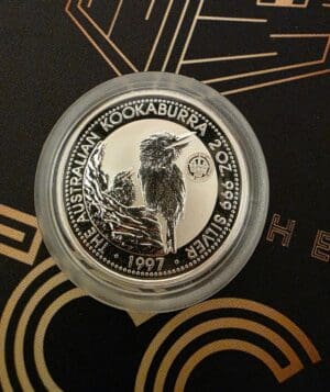 1997 Kookaburra - 1937 Crown Mintmark 2oz Silver Perth Mint UNC Coin
