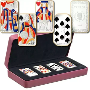 2009 $15 Playing Card - Sterling Silver 4-Coin Royal Canadian Mint Set