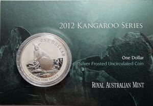 2012 $1 Mareeba Rock-Wallaby Frosted 1oz Silver Kangaroo Series Coin