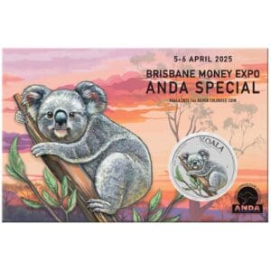2025 $1 ANDA Special Koala Coloured Coin 1oz Silver BU Perth Mint Coin