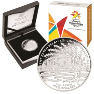 2017 $5 Queen's Baton Relay 1oz Silver Royal Australian Mint Proof Coin