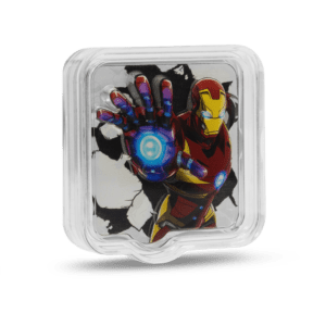 2025 Iron Man 'ZAPT!!' 2oz Silver Proof Marvel Coin