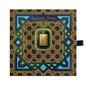 5g PAMP Suisse Arabian Horse .9999 Gold Proof Like Bar with Pendant Frame