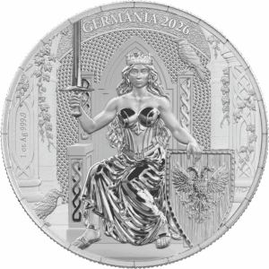 2026 Queen on the Throne 1oz Silver Germania Mint BU Coin