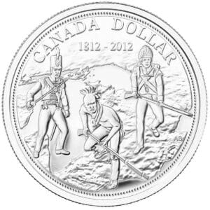 2012 $1 The War of 1812 200th Anniversary Pure Silver Canada BU Coin