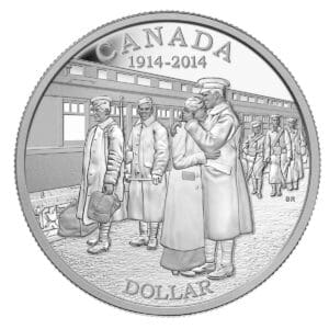 2014 $1 Declaration of the First World War Silver Proof Canada Coin