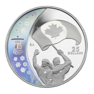 2007 $25 Athletes' Pride Olympic Winter Games Sterling Silver Hologram Coin