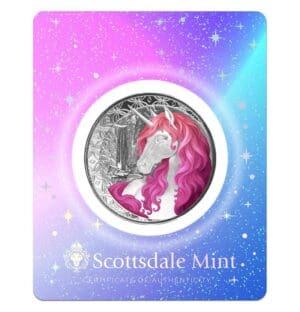 2025 Unicorn Roselle 1oz Silver Colourised Coin