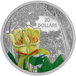 2015 $20 Forests of Canada: Carolinian Tulip-tree 1oz Silver Coin