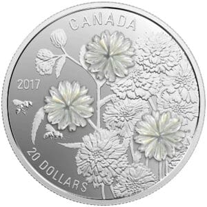 2017 $20 Pearl Flowers - 1oz Silver Proof Coin