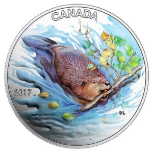 2017 $10 Iconic Canada: The Beaver 1/2oz Silver Coloured Proof Coin