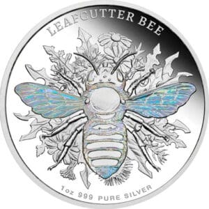 2026 $2 Leafcutter Bee Australian Native Bees 1oz Silver Proof Hologram Coin