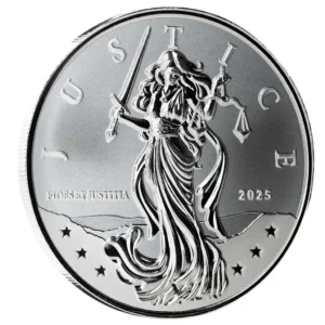 Lady Justice Scottsdale Mint 2025 1oz Silver Niue Bullion Coin