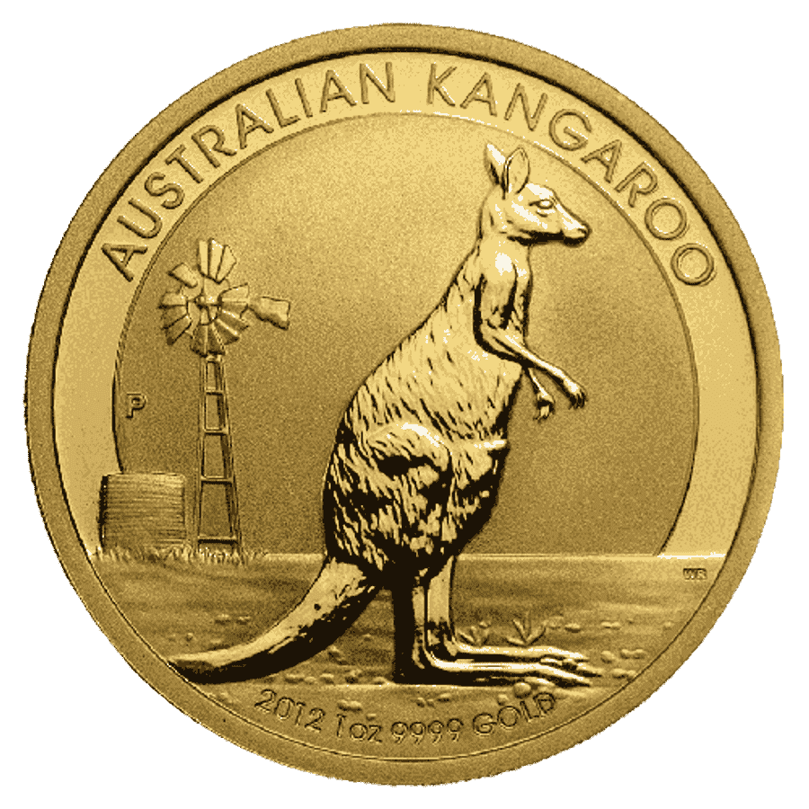 2012 Perth Mint 1oz Gold Australian Kangaroo 100 Dollar Coin