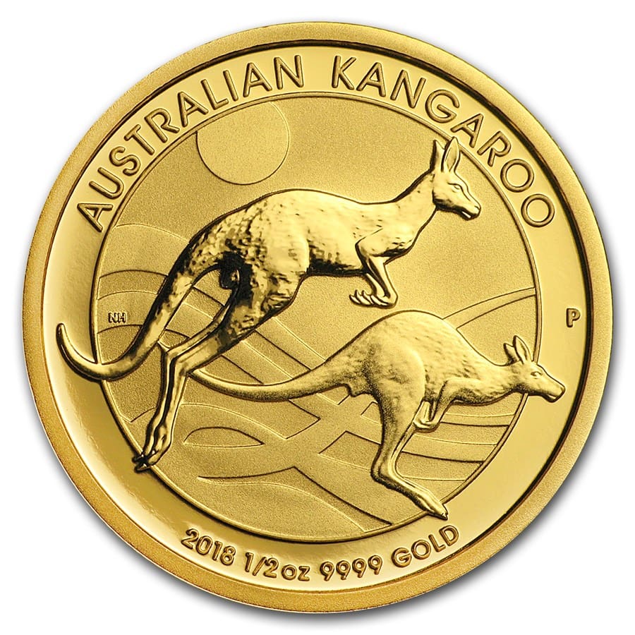 2018 Perth Mint 1/2oz Gold Fifty Dollar Kangaroo Coin