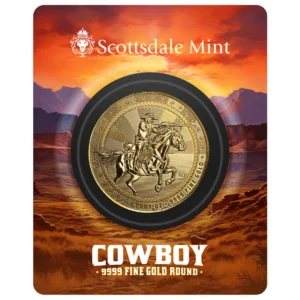 Scottsdale Mint 1oz Gold Rifleman Cowboy Round