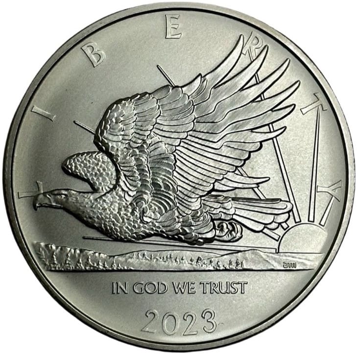 2023年 サモア イーグル 銀貨 John Mercanti. 2023 John Mercanti Eagle 1oz Samoa .999 Silver BU Coin | The Coin