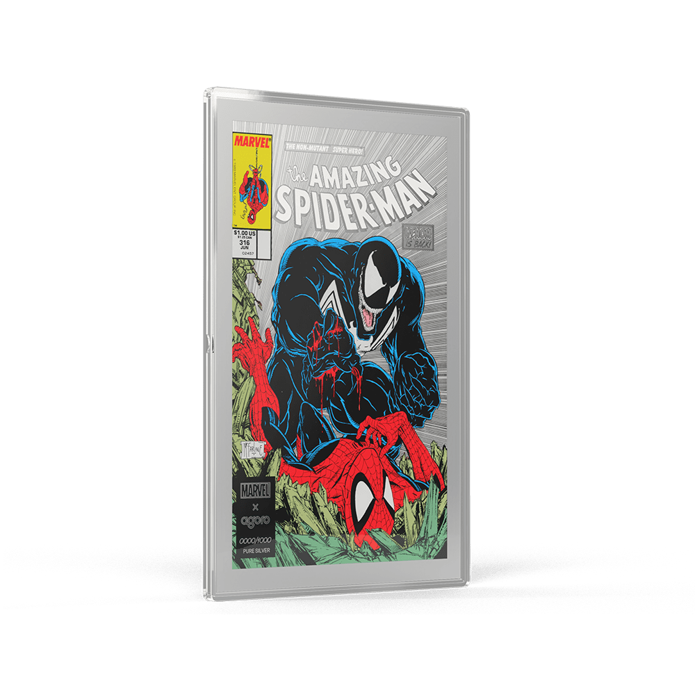 Venom Unleashed #316: The Amazing Spiderman 1oz Silver Foil Agoro Marvel Coin
