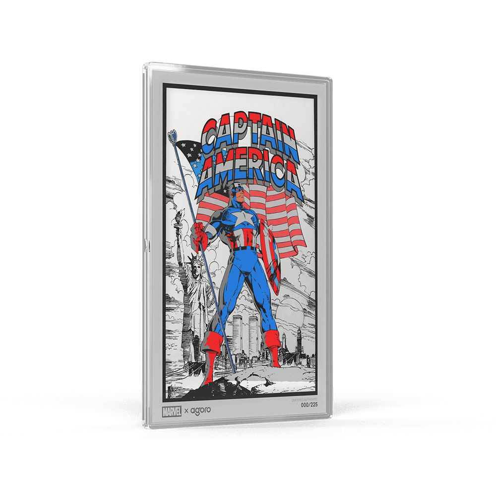 Captain America: American Hero 5g Silver Agoro Sealed Foil Coin