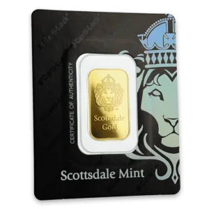 Scottsdale Mint 10g Lion Gold Bullion Bar
