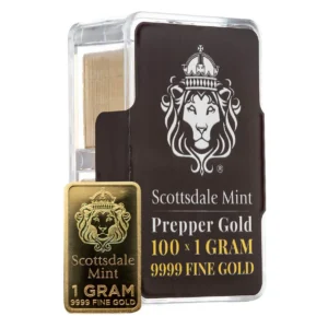 Scottsdale Mint 100 x 1g Gold Prepper Bar
