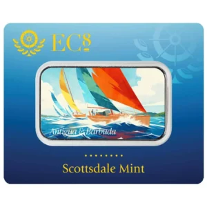 Scottsdale Mint 2025 EC8 Antigua & Barbuda Sailing Ships 1 oz Silver Colorized Coin Bar