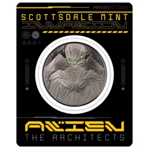 Scottsdale Mint 2025 Alien 1oz Silver Rhodium Plated Coin