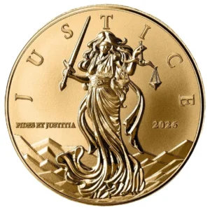 Scottsdale Mint 2026 Lady Justice 1/10oz Gold Niue Coin