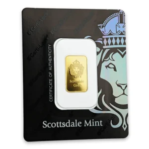 Scottsdale Mint 5g Lion Gold Bullion Bar