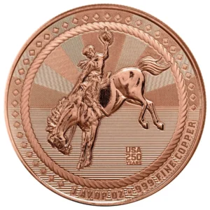Scottsdale Mint Cowboy with 250th Privy 1oz AVDP Copper Round