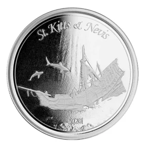 Scottsdale Mint 2021 St. Kitts And Nevis 1oz Silver EC8 Coin