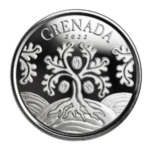 Scottsdale Mint 2022 Nutmeg Tree 1oz Silver EC8 Grenada Coin
