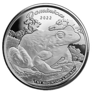 Scottsdale Mint 2022 Mountain Chicken 1oz Silver EC8 Dominica Coin
