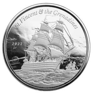 Scottsdale Mint 2022 War Ship 1oz Silver EC8 St. Vincent Coin