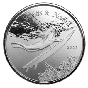 Scottsdale Mint 2022 Surfer 1oz Silver EC8 St. Kitts And Nevis Coin