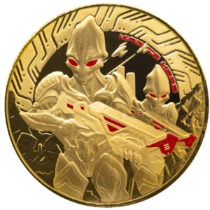 Scottsdale Mint Coloured 2024 Alien Battle 1oz Gold Coloured Coin
