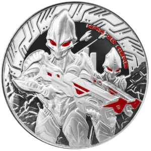 Scottsdale Mint Coloured 2024 Alien Battle 1oz Silver Coin