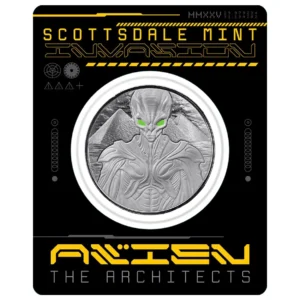 Scottsdale Mint Coloured 2025 Alien 1oz Silver Certi-Lock® Coin