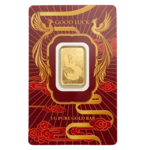 PAMP Suisse 5g Gold Good Luck Phoenix Minted Bar