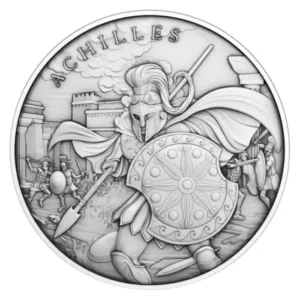 Achilles - Legendary Warriors 1oz Silver BU Round